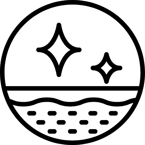 Symbol für hautpflegende Funktion in der nachhaltigen Activewear von Gooden – Algenfaser versorgt die Haut beim Tragen mit Mineralien und Antioxidantien.

