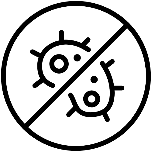 Symbol für geruchsneutrale und bakterienhemmende Sportswear von Gooden – hygienisch frisch, mehrfach tragbar ohne Waschen, ideal für intensives Training.
